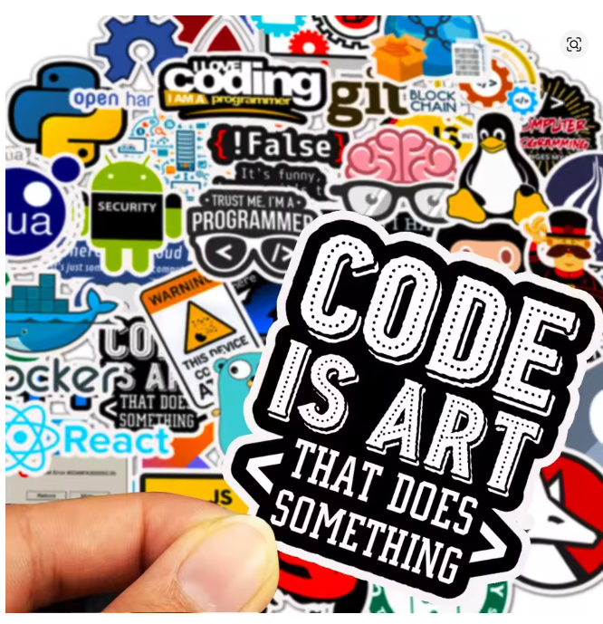 10/30/50pcs Programmer Internet Java Stickers Geek Php Docker Html Bitcoin Programming Language For Phone Laptop Car Toy Decals