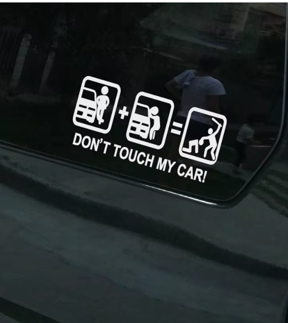 XY Dont Touch Decal Bumper Window Car Sticker Vinyl Decal Warning Mark Stickers for Cars 18cmx6cm