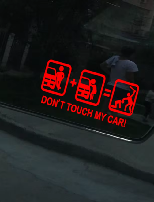 XY Dont Touch Decal Bumper Window Car Sticker Vinyl Decal Warning Mark Stickers for Cars 18cmx6cm