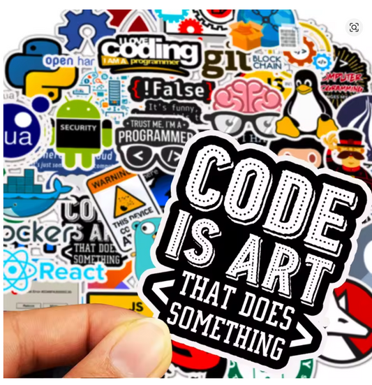 10/30/50pcs Programmer Internet Java Stickers Geek Php Docker Html Bitcoin Programming Language For Phone Laptop Car Toy Decals