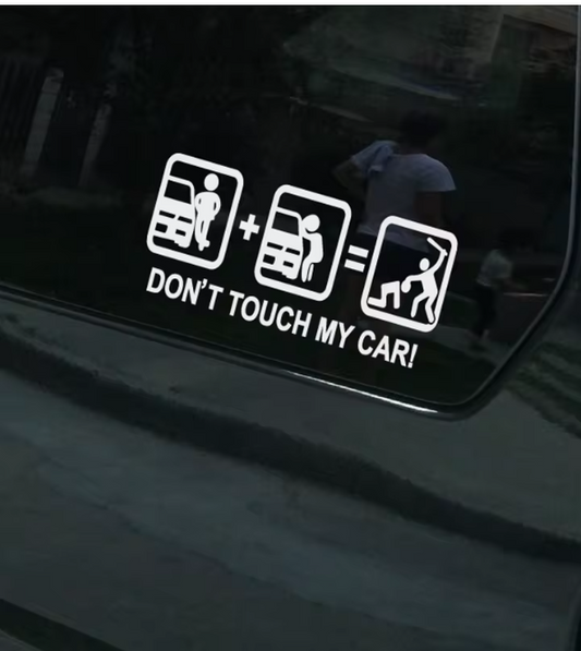 XY Dont Touch Decal Bumper Window Car Sticker Vinyl Decal Warning Mark Stickers for Cars 18cmx6cm